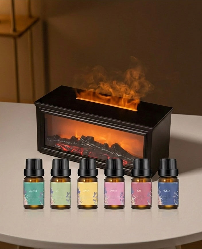 Emberly Aura: Paquete de Relajación Definitiva (Difusor + 6 Aceites de 10 ml)